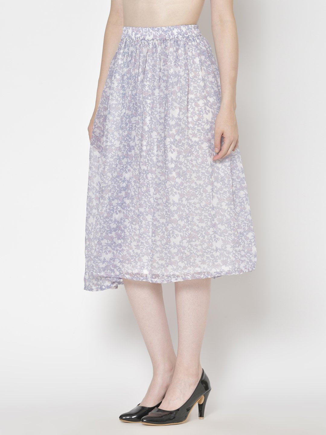 Printed Midi Skirt