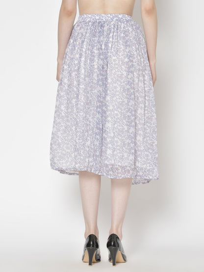 Printed Midi Skirt