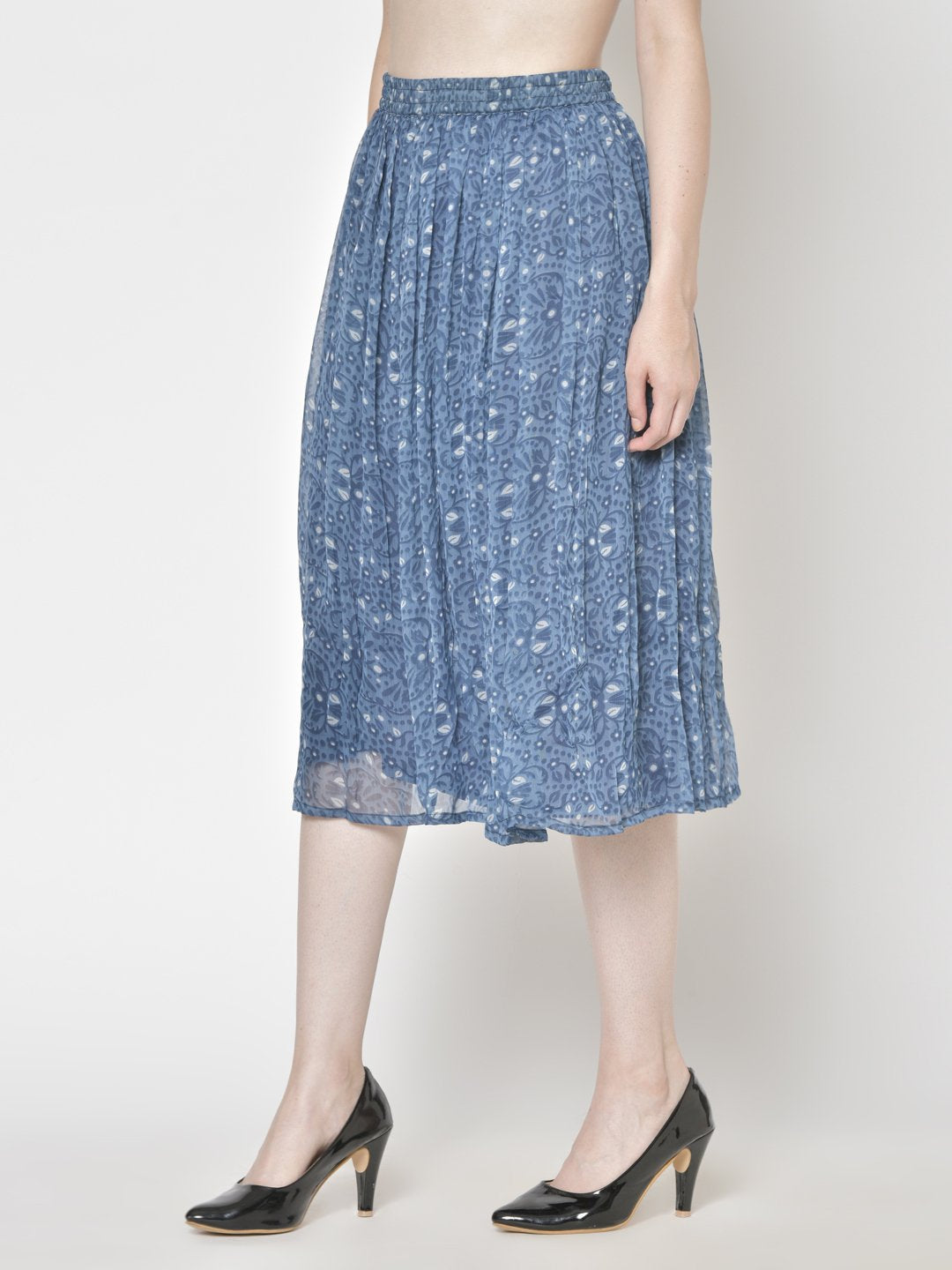 Printed Midi Skirt