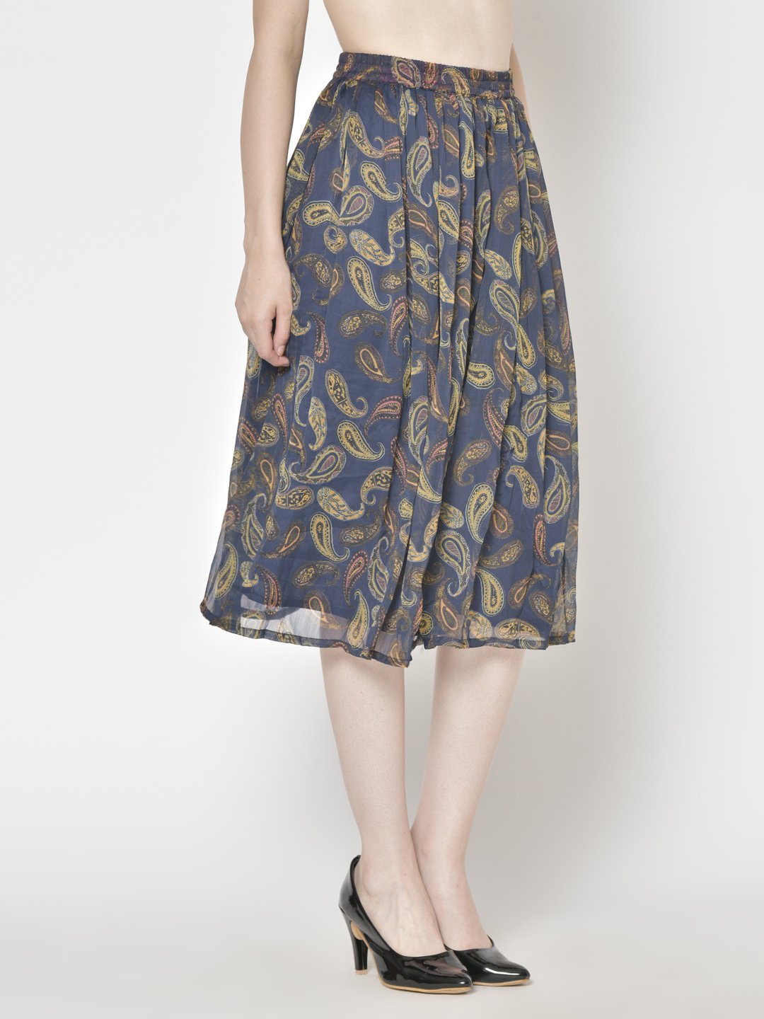 Printed Midi Skirt