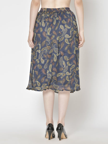 Printed Midi Skirt