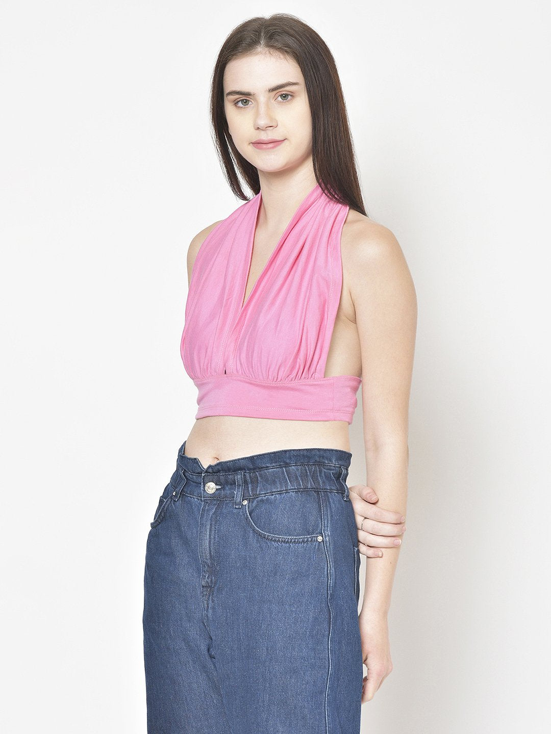 Cation Solid Pink Top