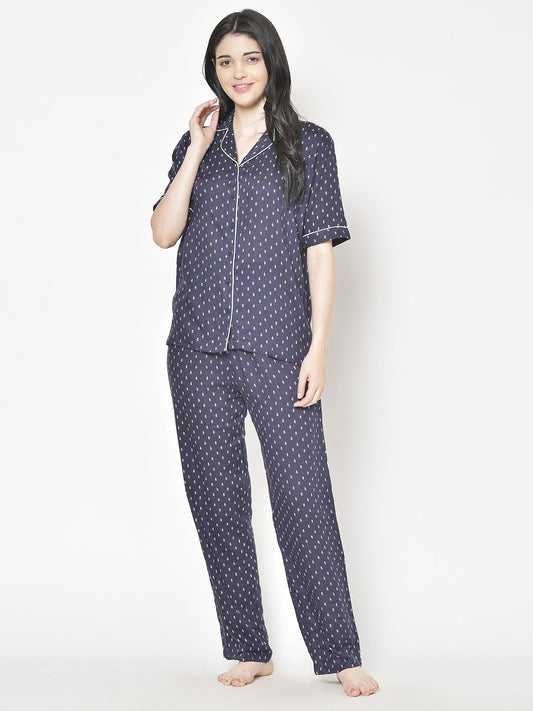 Cation Printed Night Suit