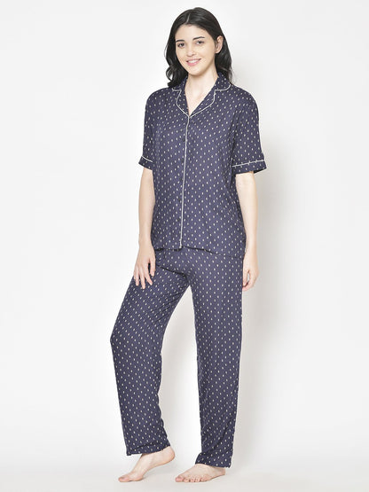 Cation Printed Night Suit
