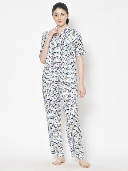 Cation Printed Night Suit