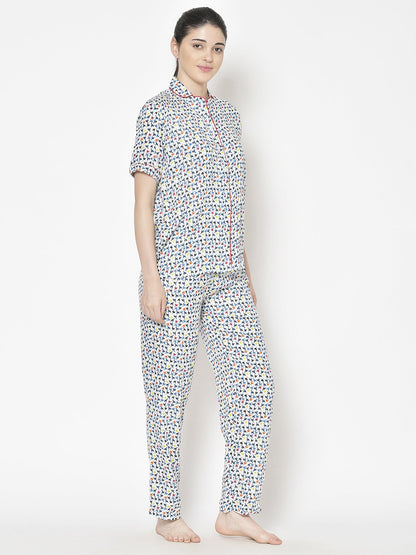 Cation Printed Night Suit