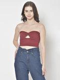Cation Maroon Solid Top