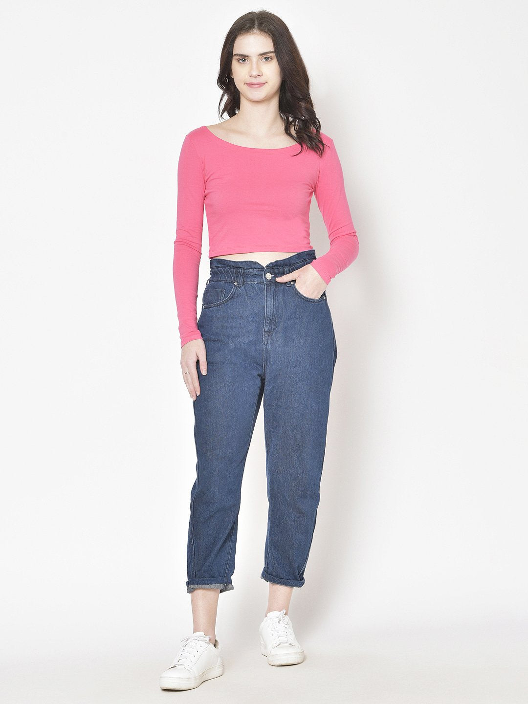 Cation Solid Pink Top