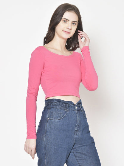 Cation Solid Pink Top