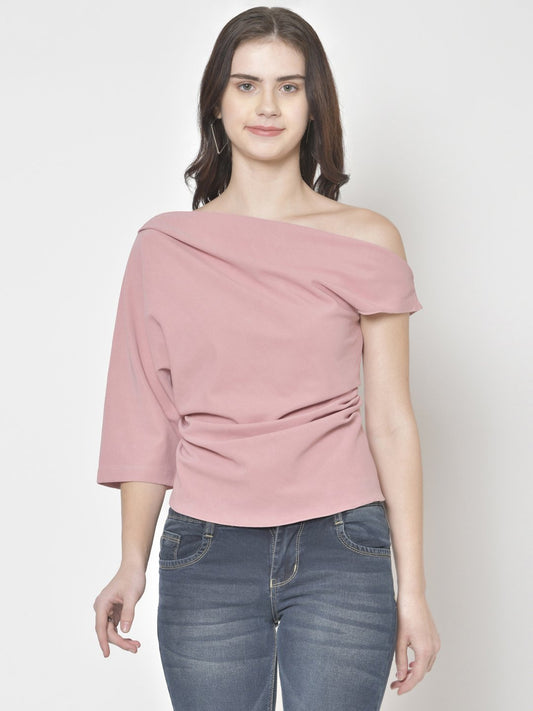 Cation Solid Pink Top