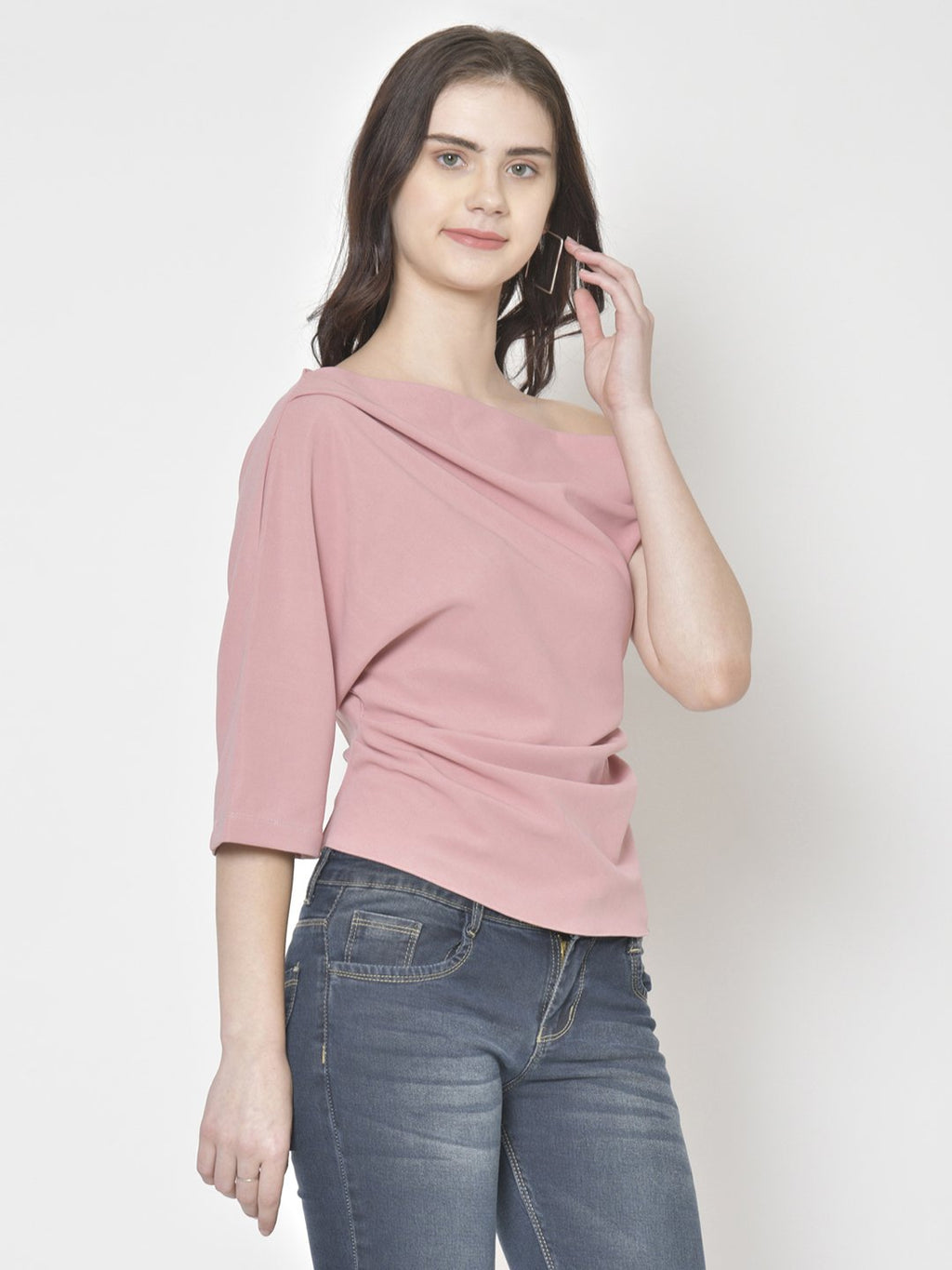 Cation Solid Pink Top