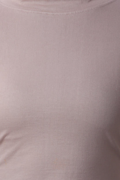Cation Beige Cotton Crop Top