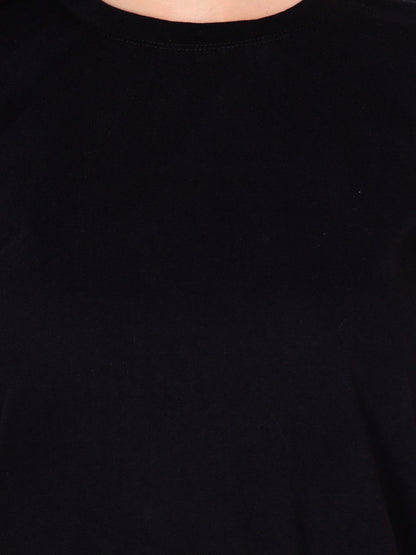 SCORPIUS SOLID BLACK CROPTOP