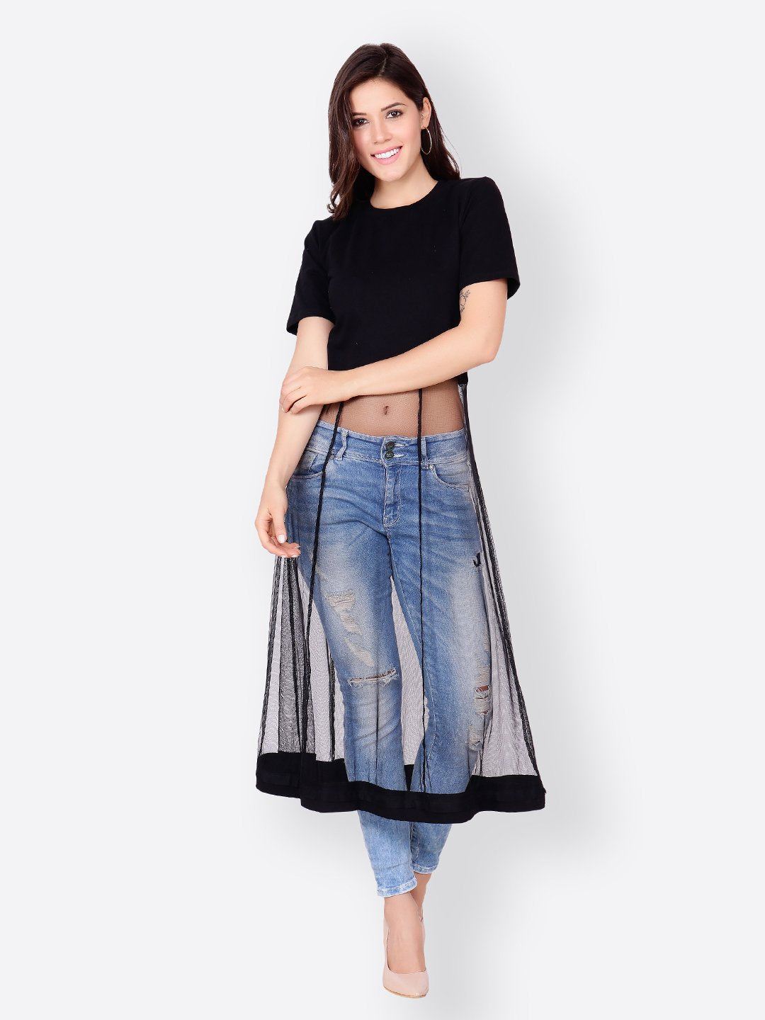 SCORPIUS SOLID BLACK CROPTOP