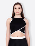 SCORPIUS SOLID BLACK CROPTOP