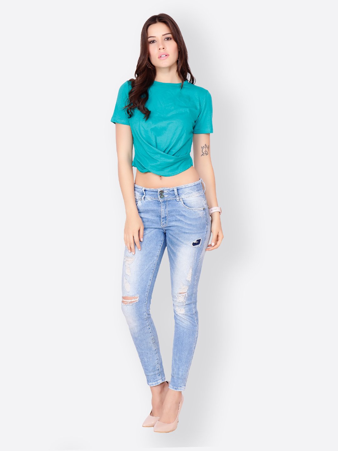 SCORPIUS LIGHT BLUE CROPTOP
