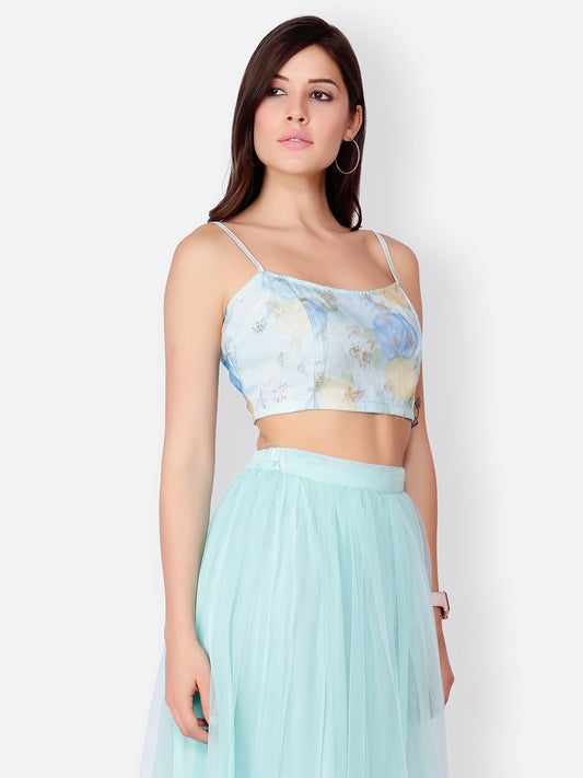 SCORPIUS LIGHT BLUE CROPTOP