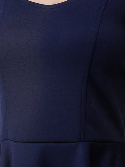 SCORPIUS NAVY STYLED BACK COCKTAIL DRESS