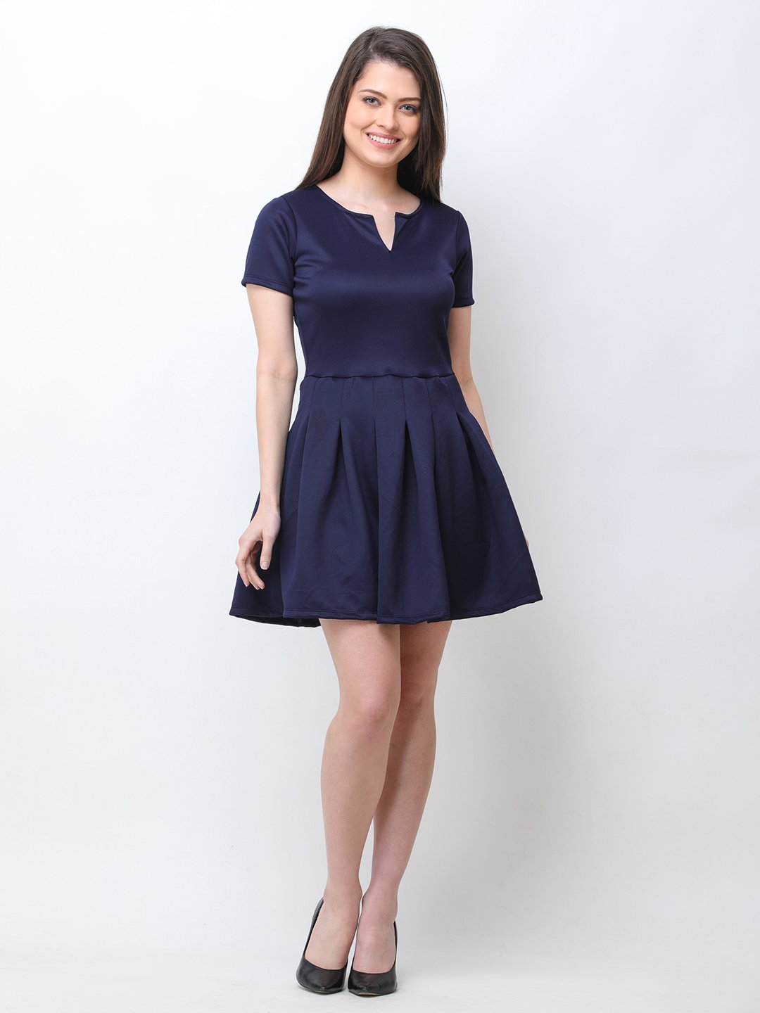 Scorpius Navy solid dress
