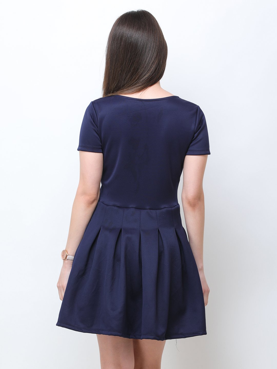 Scorpius Navy solid dress