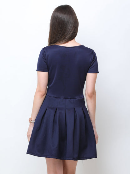 Scorpius Navy solid dress