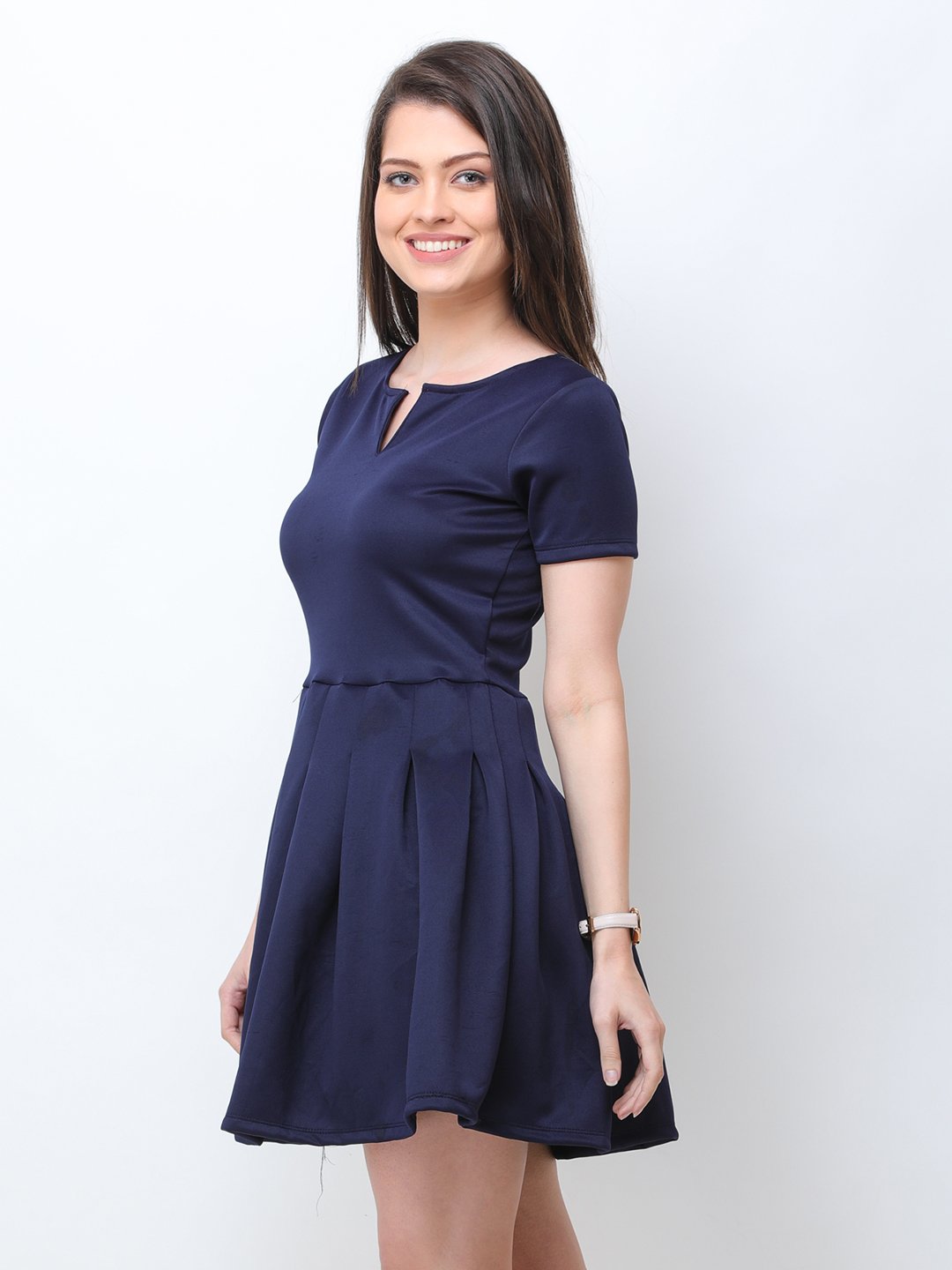 Scorpius Navy solid dress