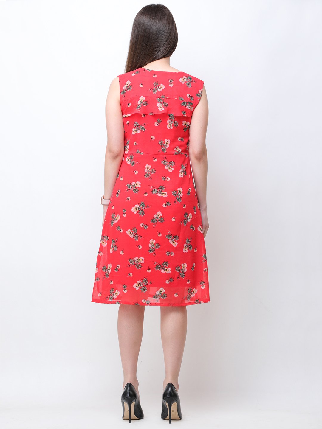 Scorpius red ruffle dress