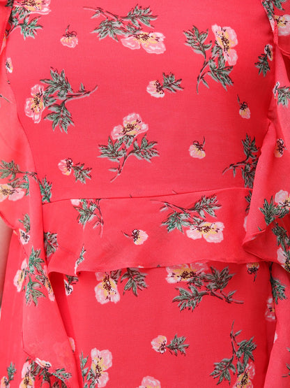 Scorpius red ruffle dress