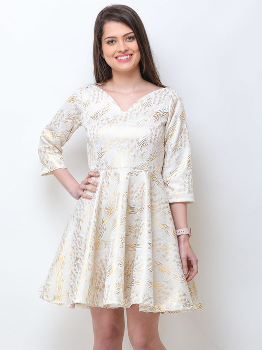 Scorpius white and golder dress