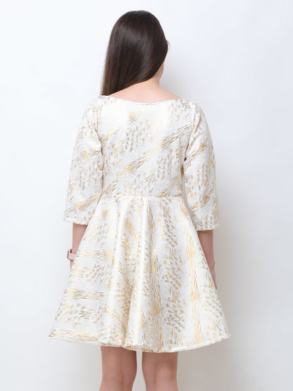 Scorpius white and golder dress