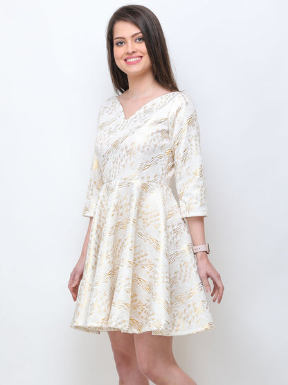 Scorpius white and golder dress