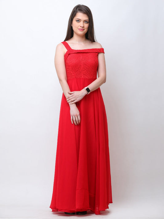 Scorpius red maxi dress