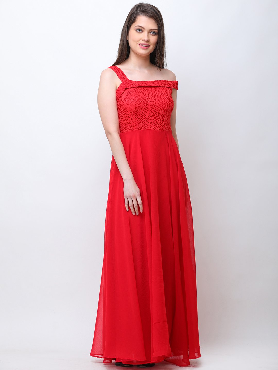 Scorpius red maxi dress