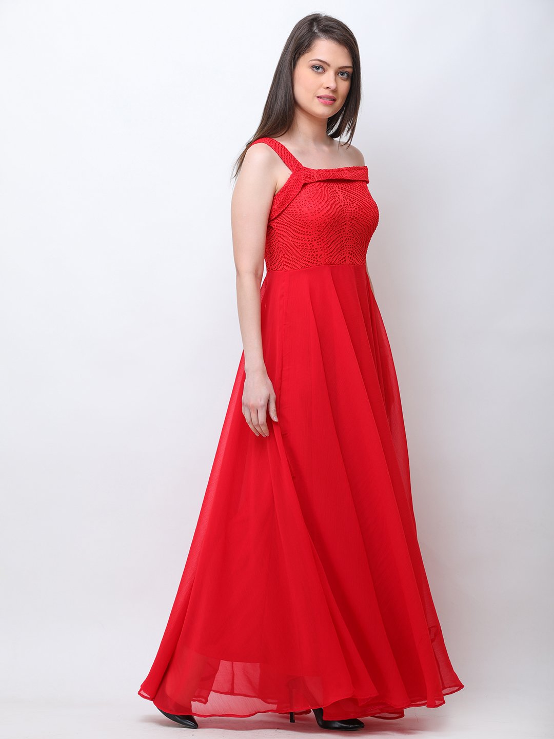 Scorpius red maxi dress