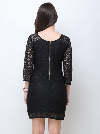 Scorpius black net dress