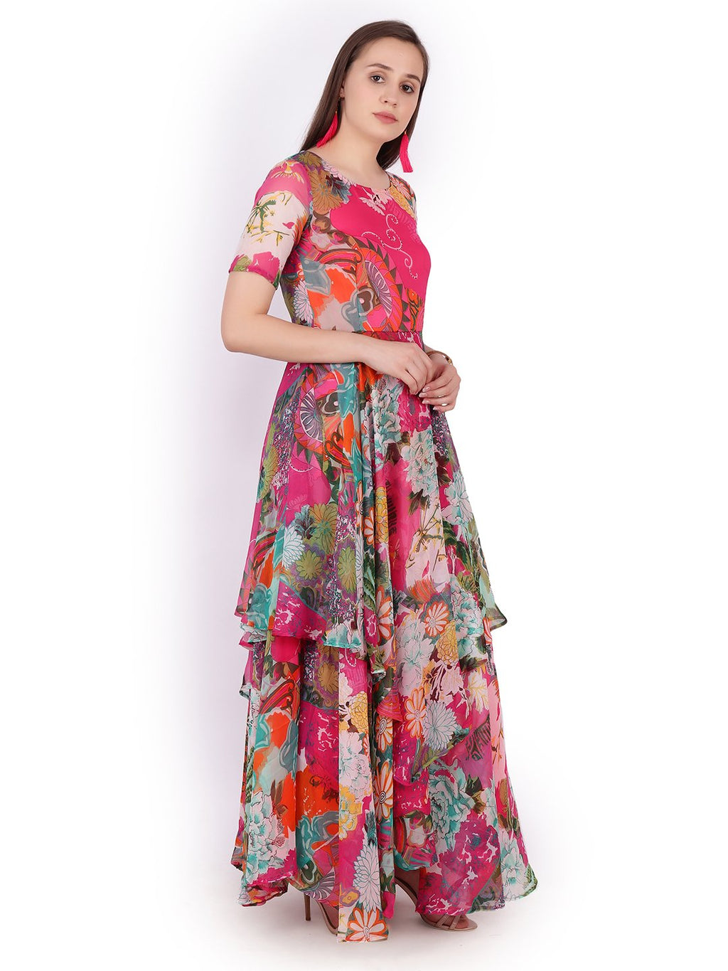 Scorpius pink ethnic dress