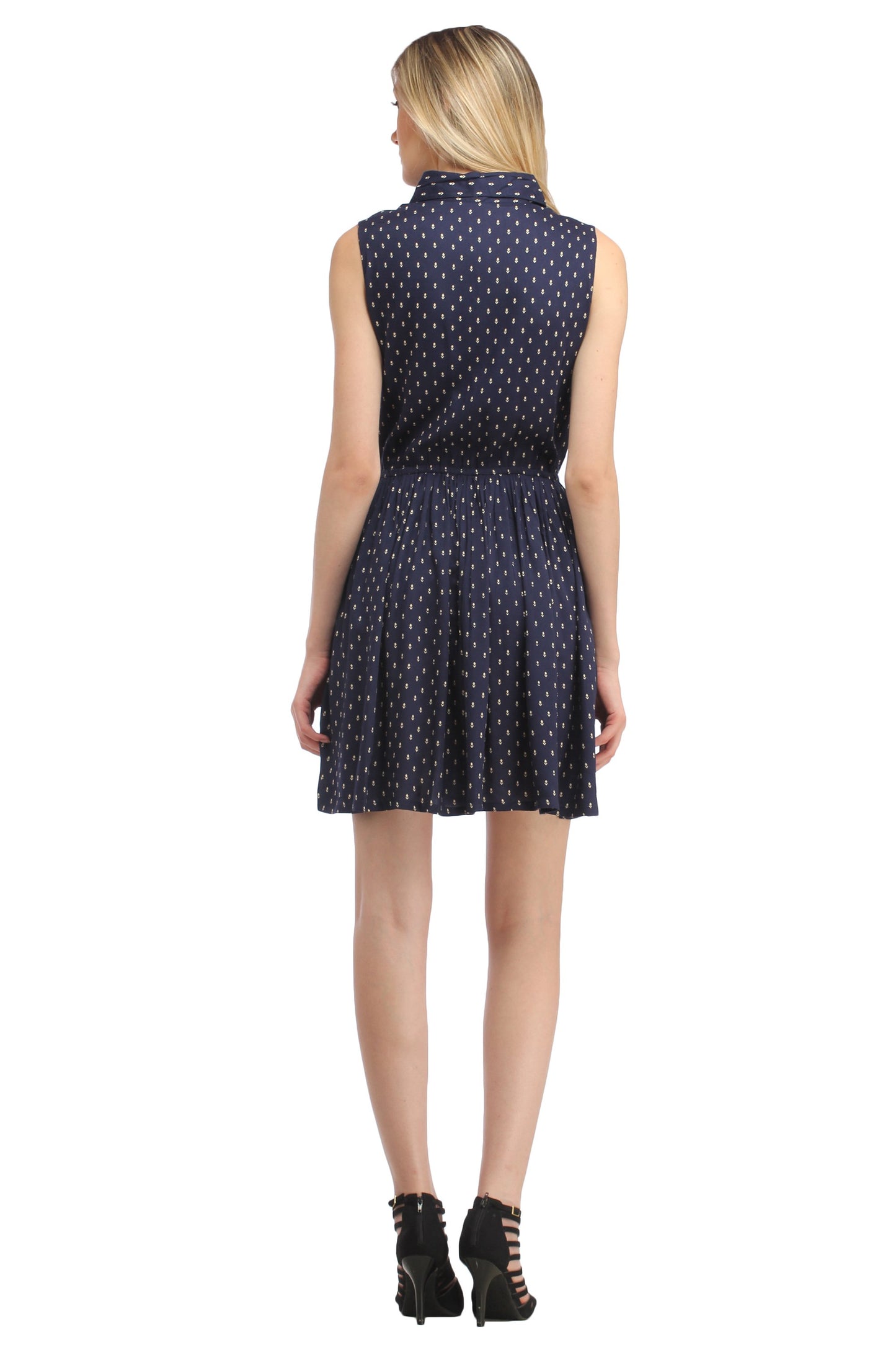 Blue Printed Dress