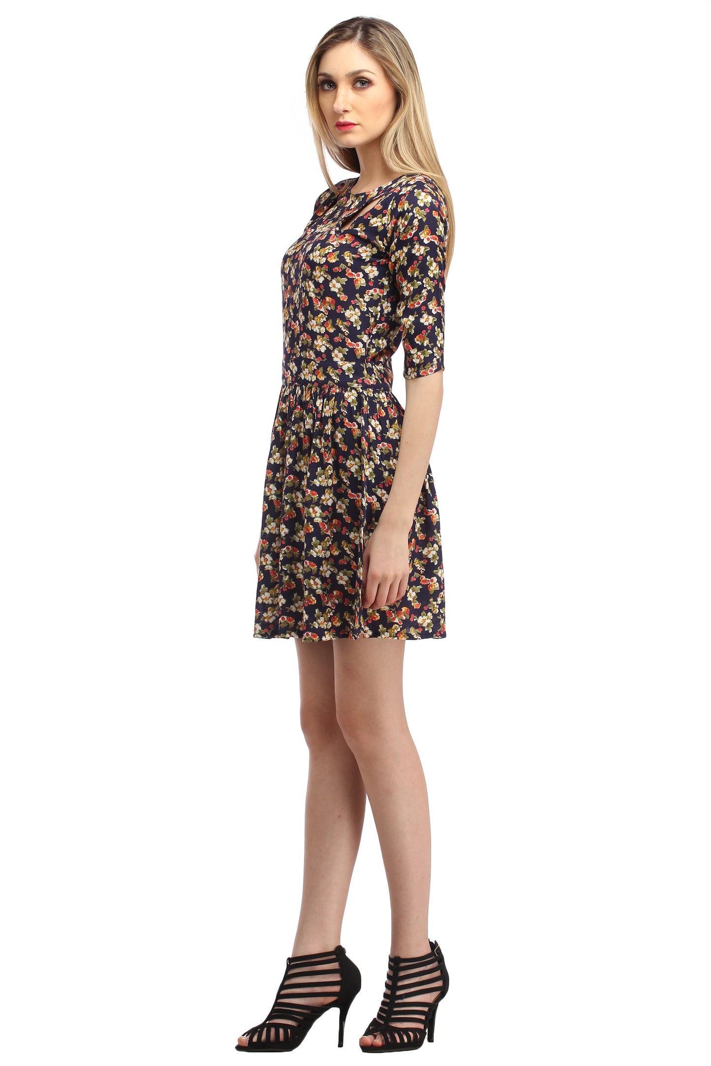 Blue Printed Dress