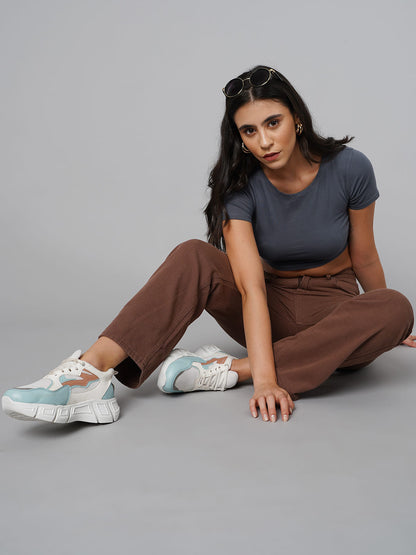 SCORPIUS Grey Knot Crop Top