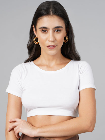 SCORPIUS White Knot Crop Top