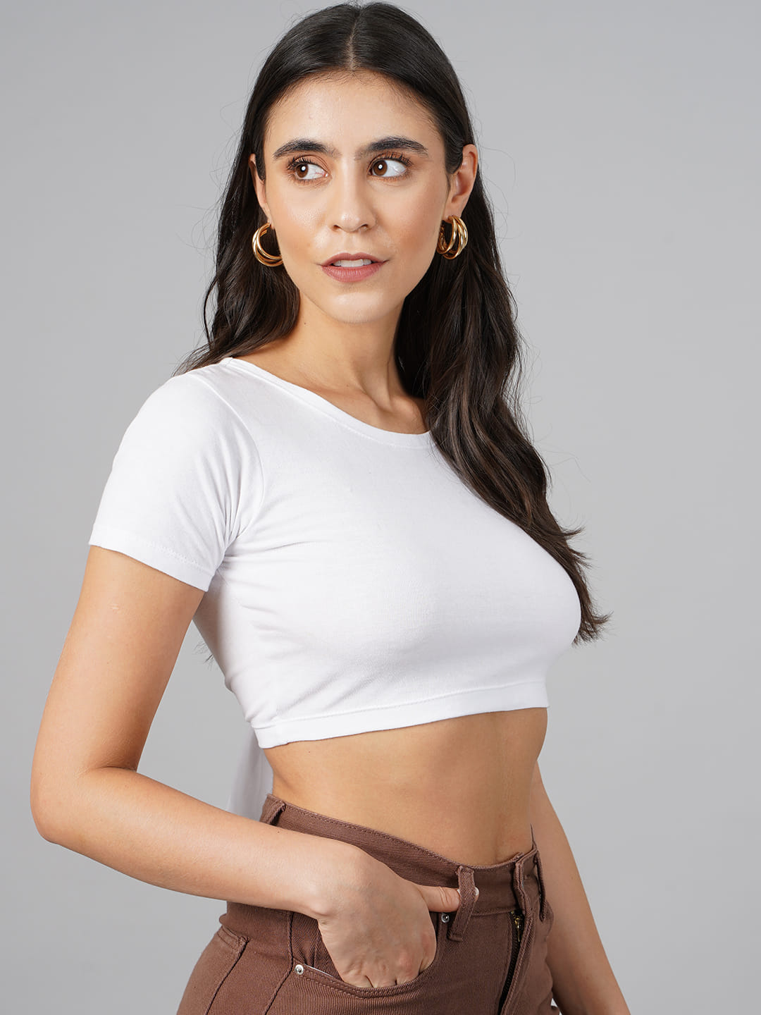 SCORPIUS White Knot Crop Top