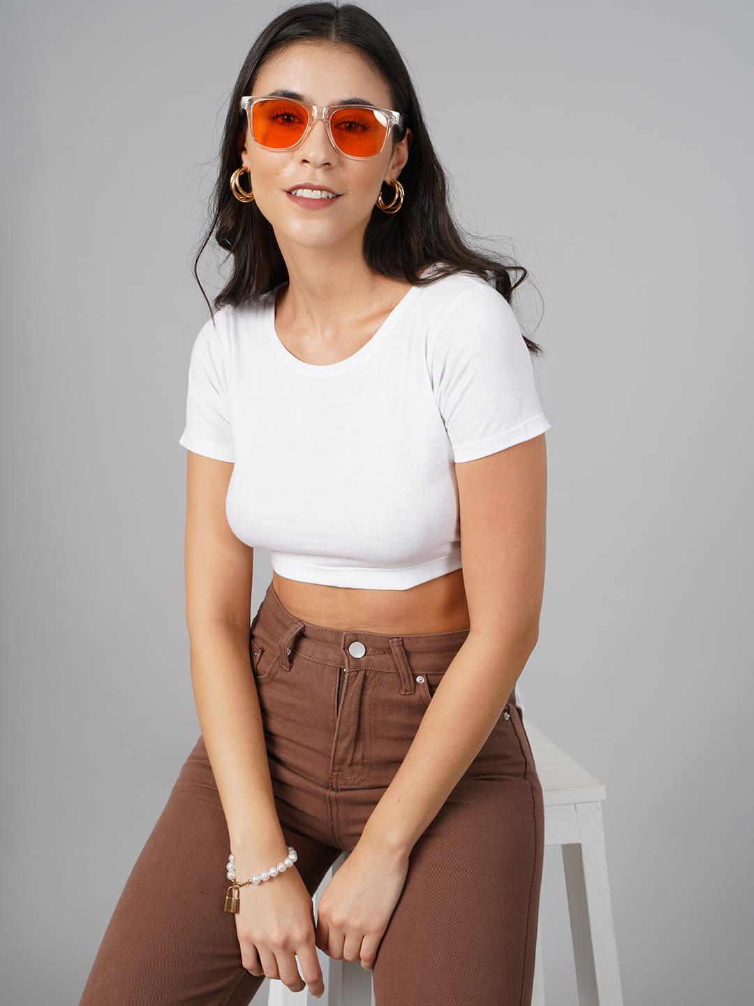 SCORPIUS White Knot Crop Top