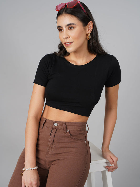 SCORPIUS Black Knot Crop Top