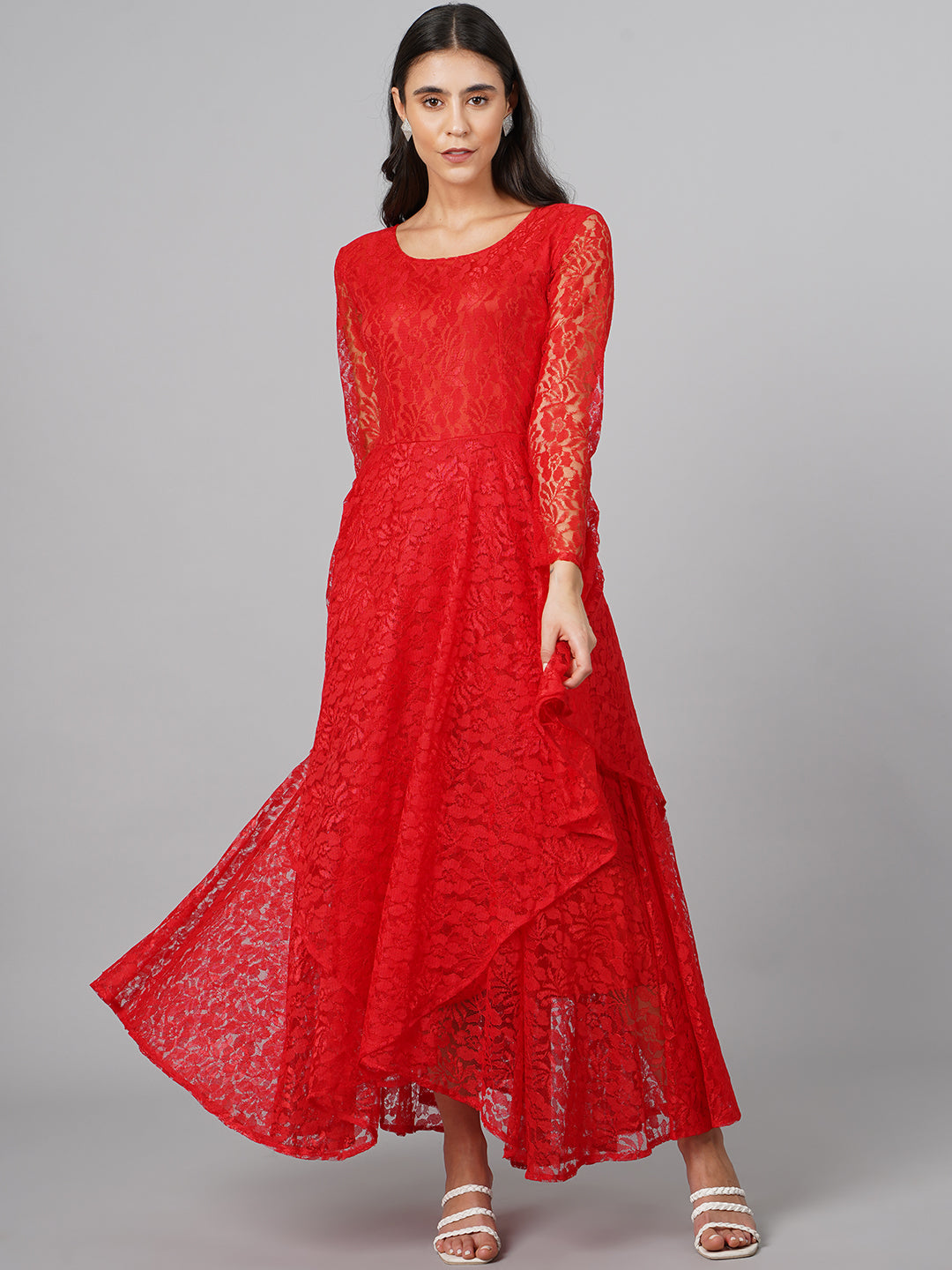 SCORPIUS Red Net Dress