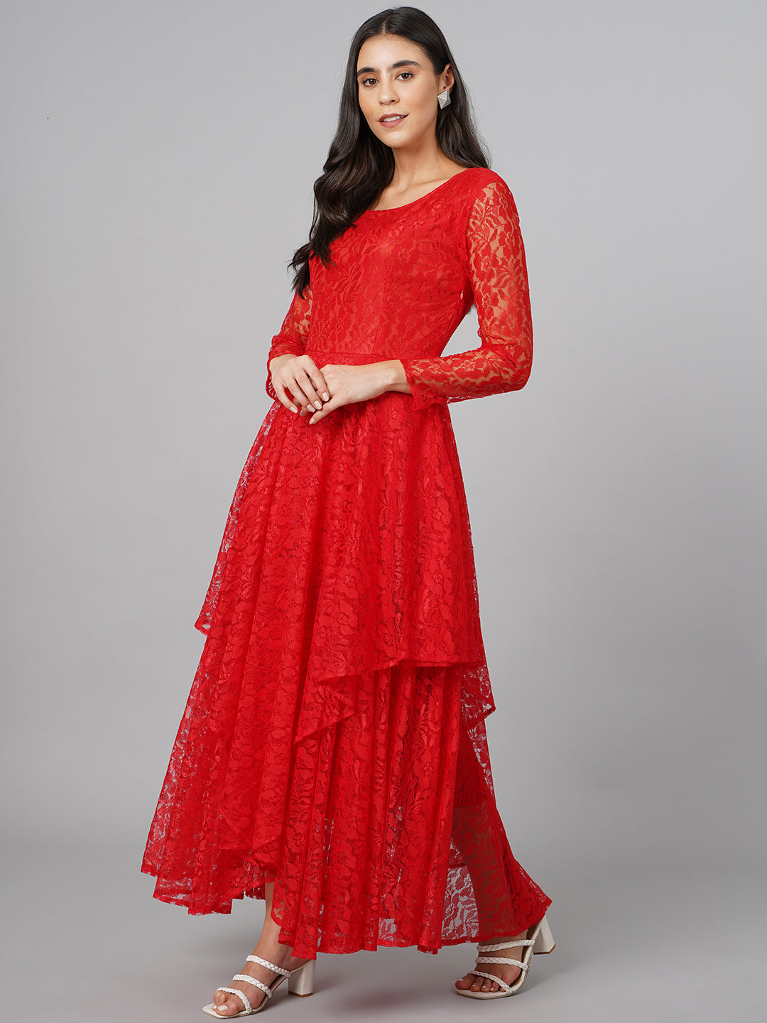 SCORPIUS Red Net Dress