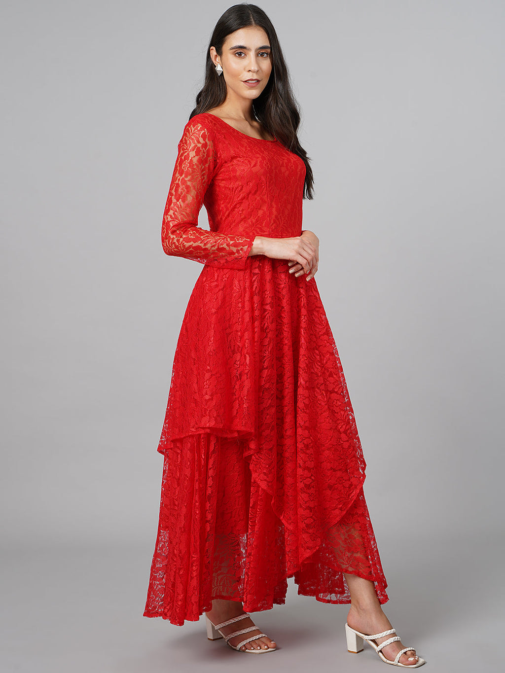 SCORPIUS Red Net Dress