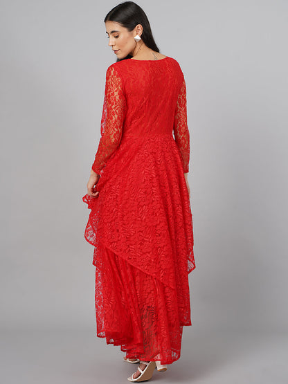 SCORPIUS Red Net Dress