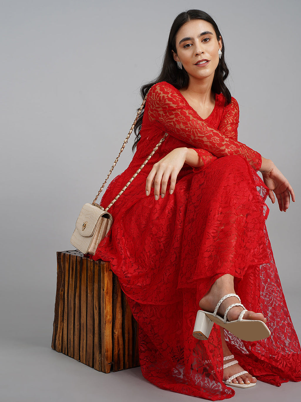 SCORPIUS Red Net Dress