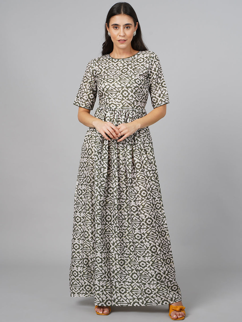 SCORPIUS Green Printed Kurta