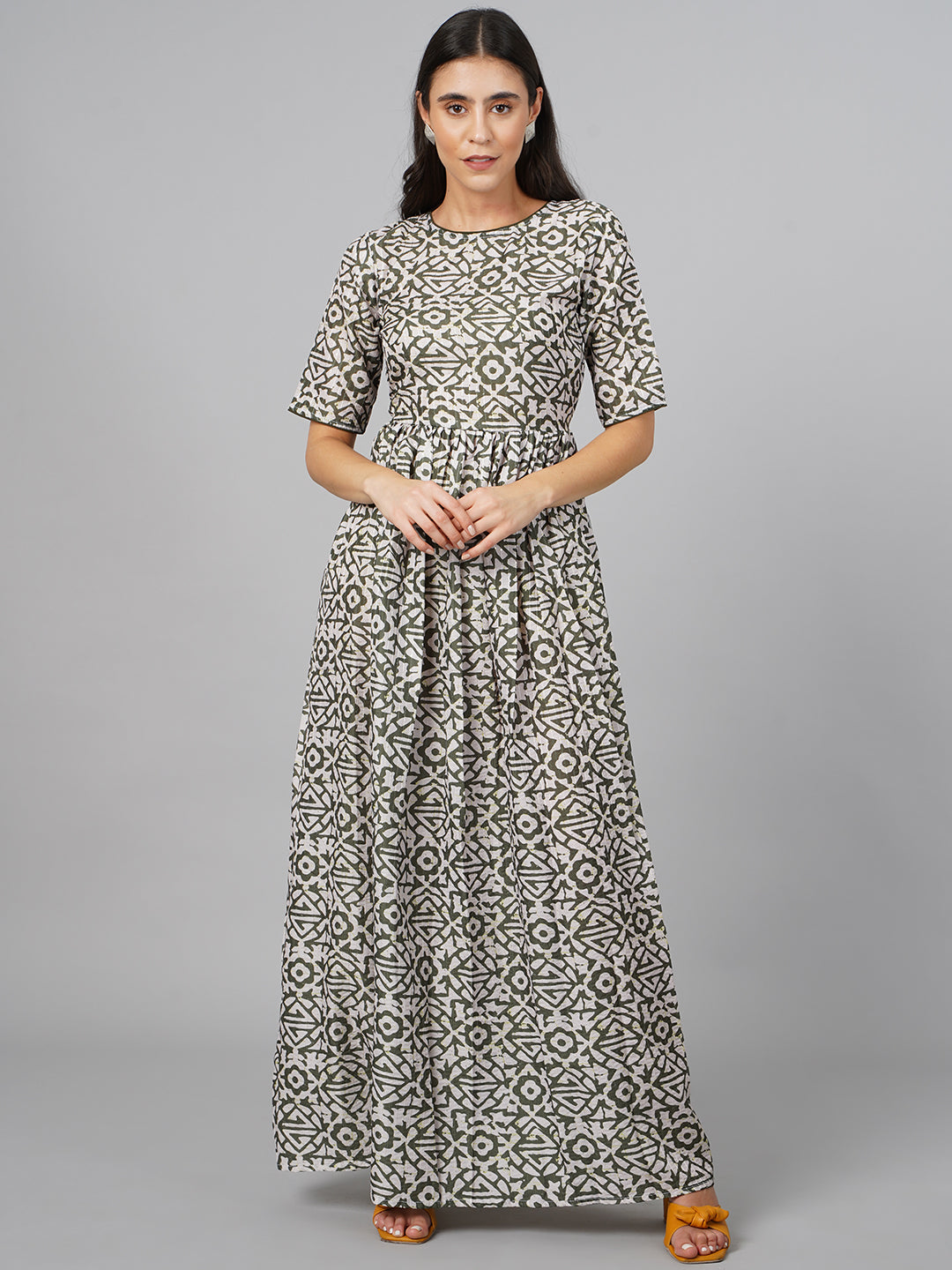 SCORPIUS Green Printed Kurta